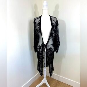 Francesca's Ankle‎ Length Sheer Boho Cover Up or Kimono | OS | NWT